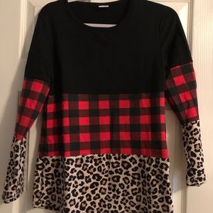 Buffalo Plaid and Leopard Shirt